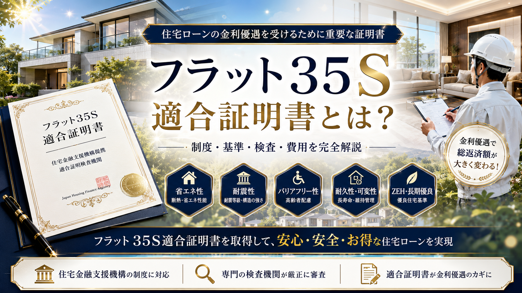 フラット35S適合証明書の解説画像