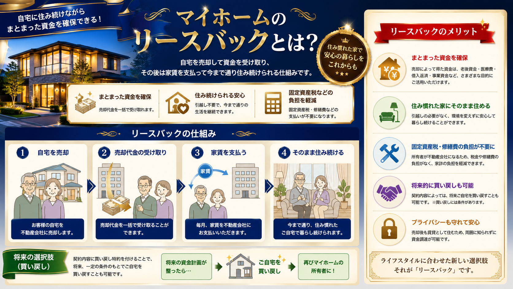 リースバックの流れ 図解1