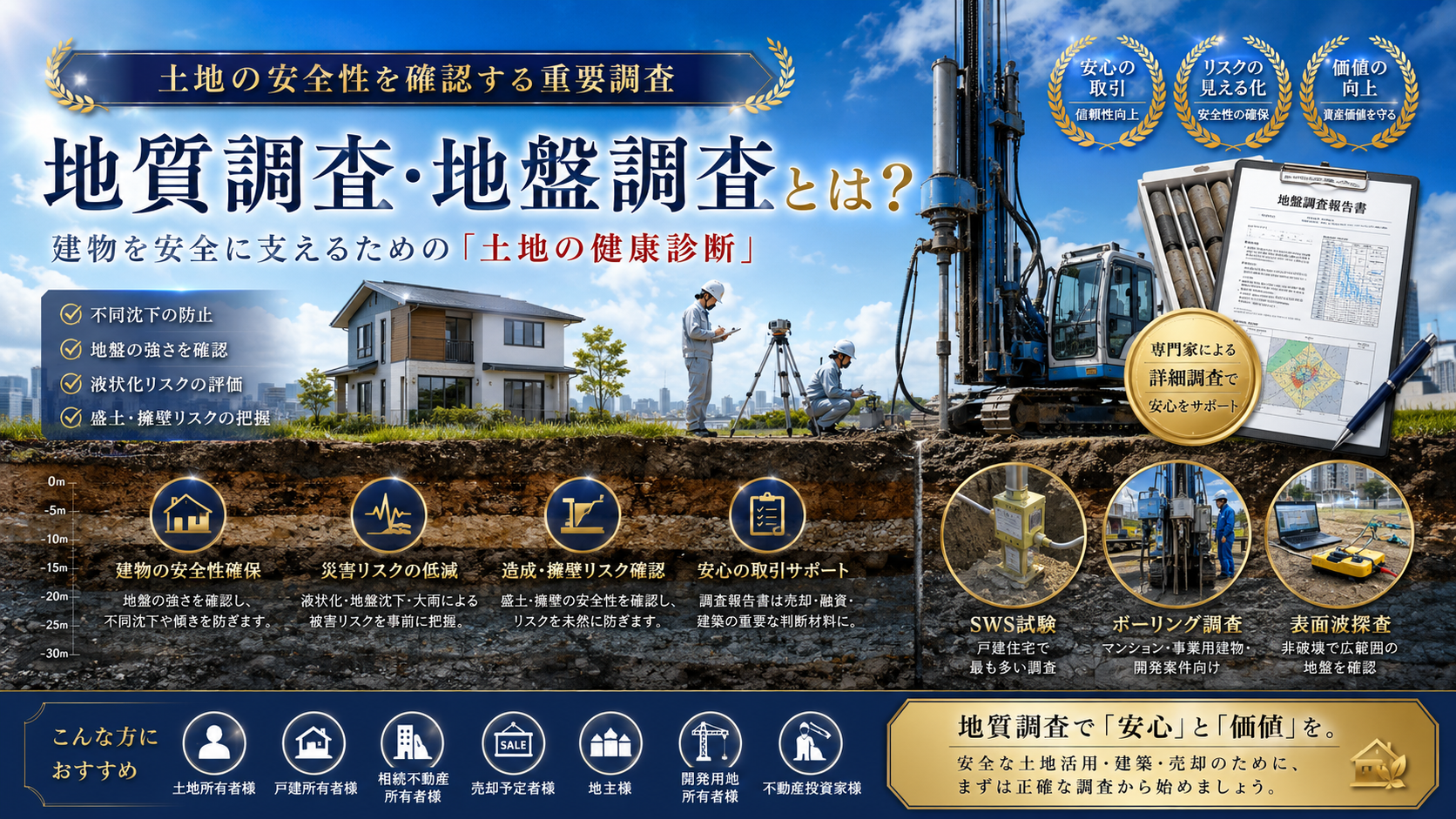 地質調査・地盤調査のイメージ