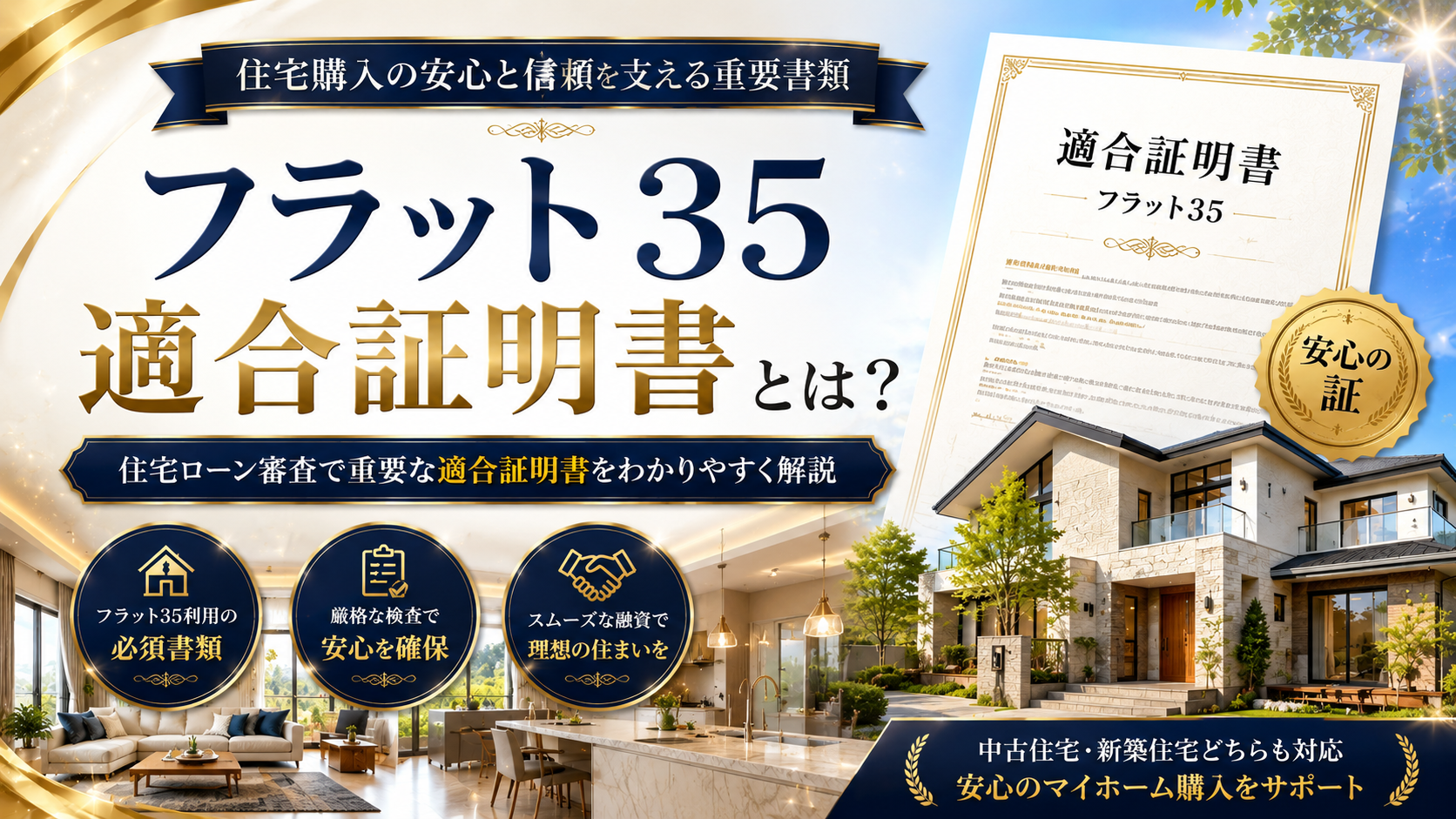 フラット35適合証明書とは 住宅ローン審査で重要な適合証明書をわかりやすく解説